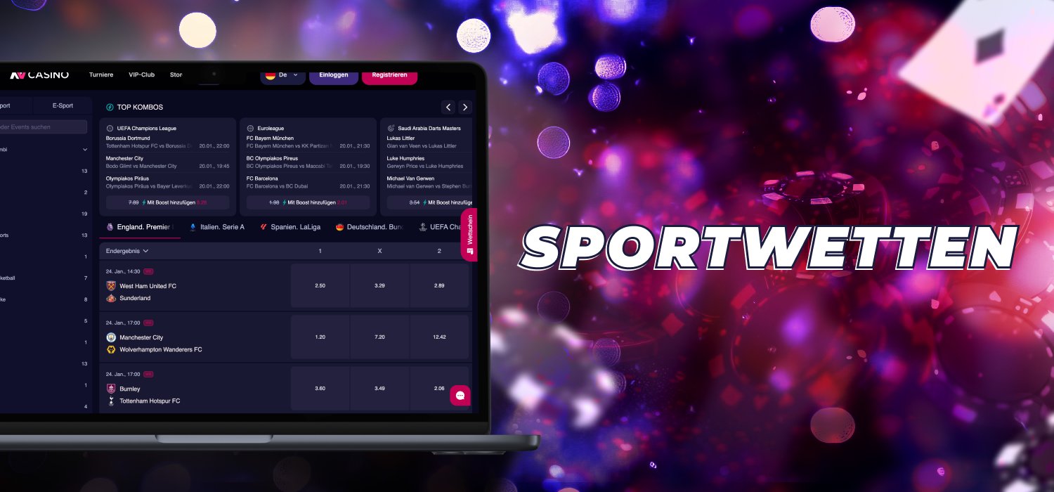 Wetten auf Sportereignisse im NV Casino