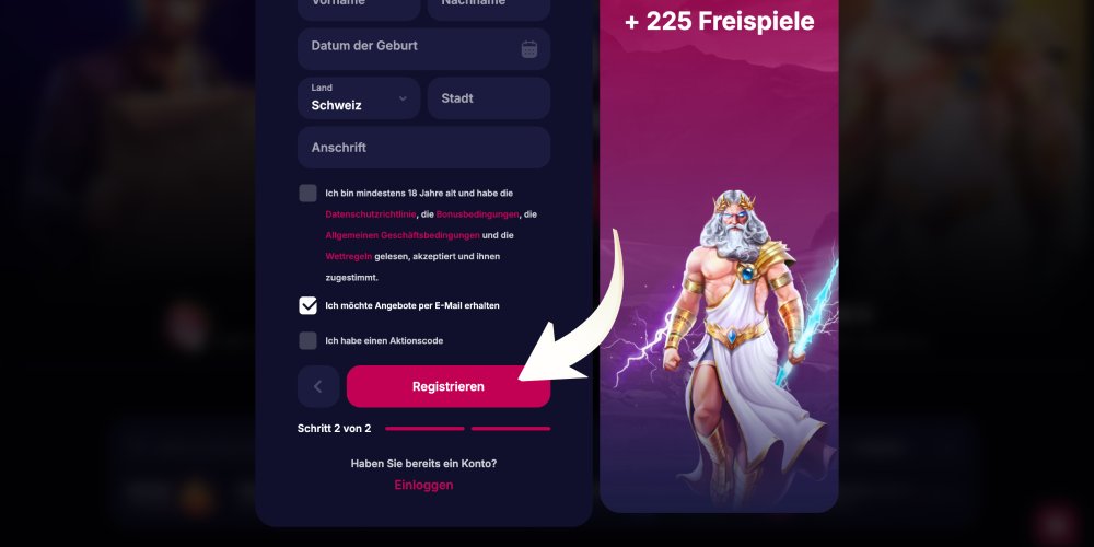Bestätigen Sie Ihre Registrierung