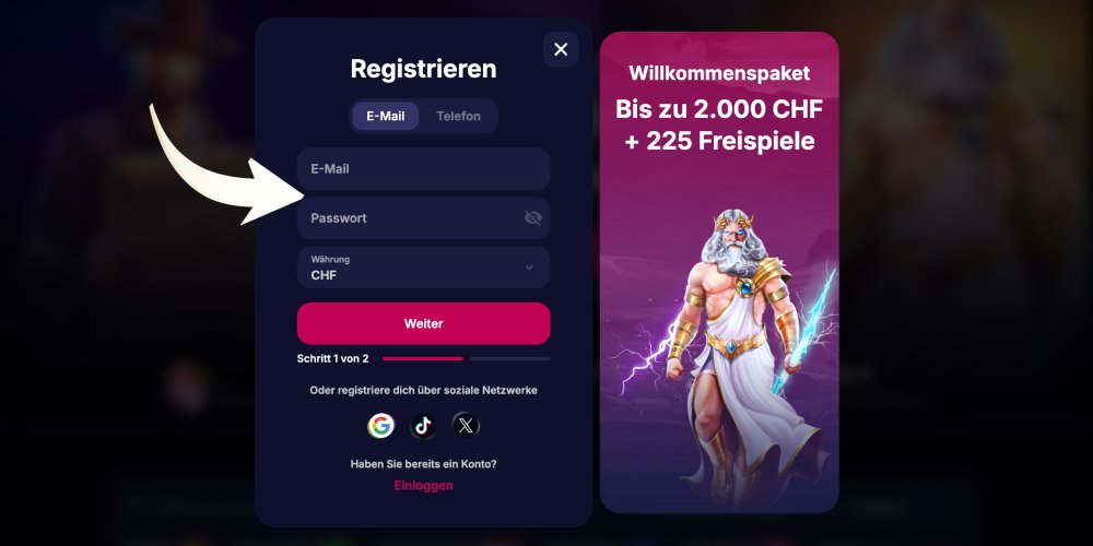 Geben Sie Ihre Daten ein